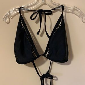 Triangle bikini top with mesh detailing